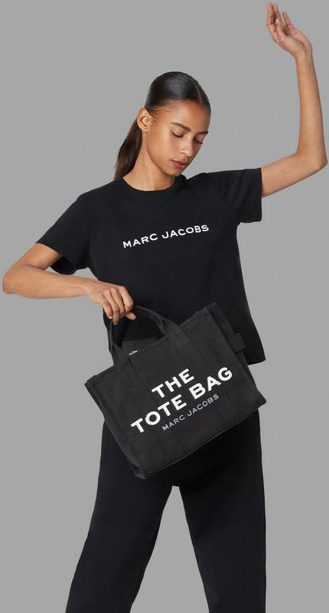 Sac à main Marc Jacobs The Medium Tote Bag en toile - Noir vue 2