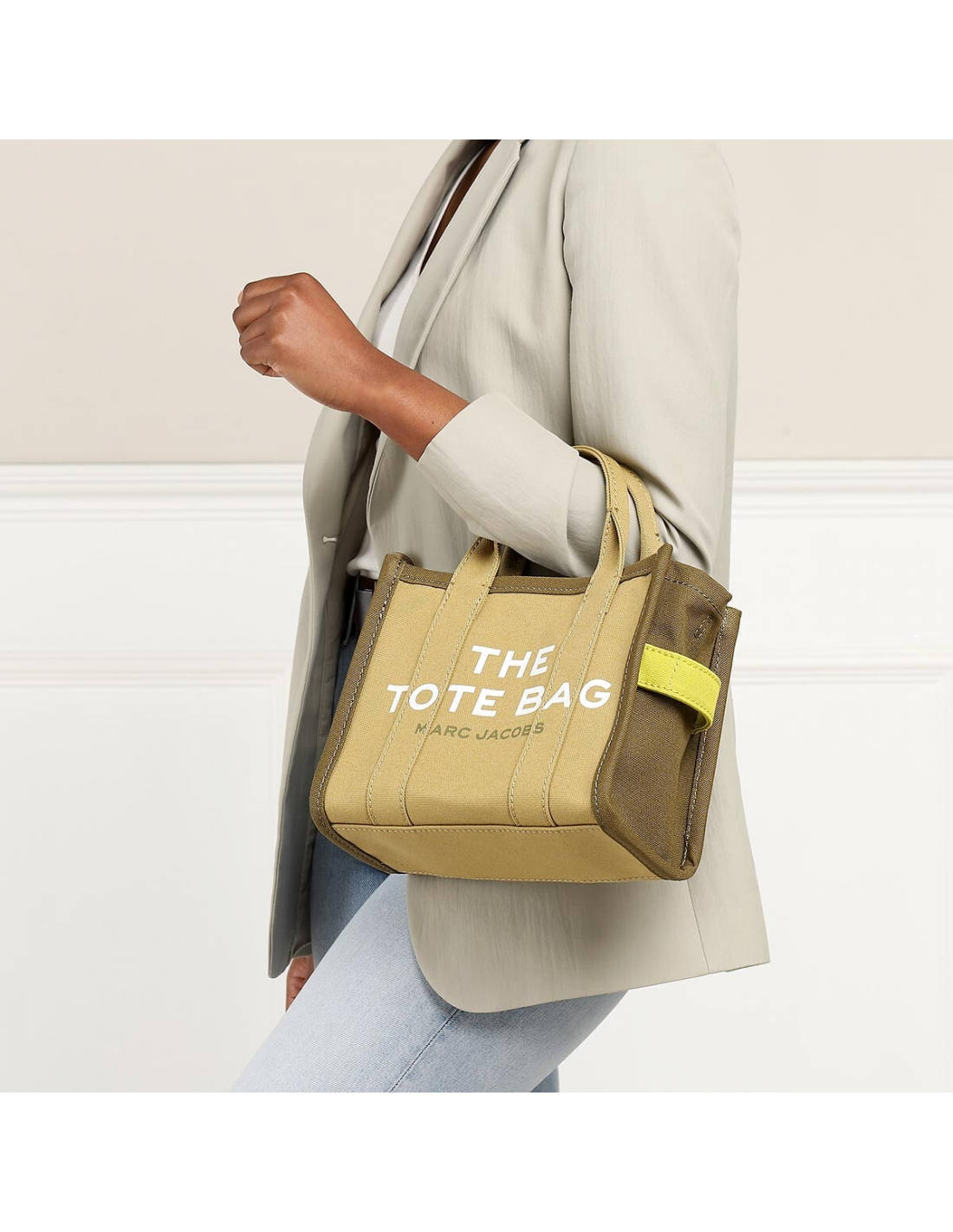 Sac à main Marc Jacobs The Mini Tote Bag en toile - Vert vue 4