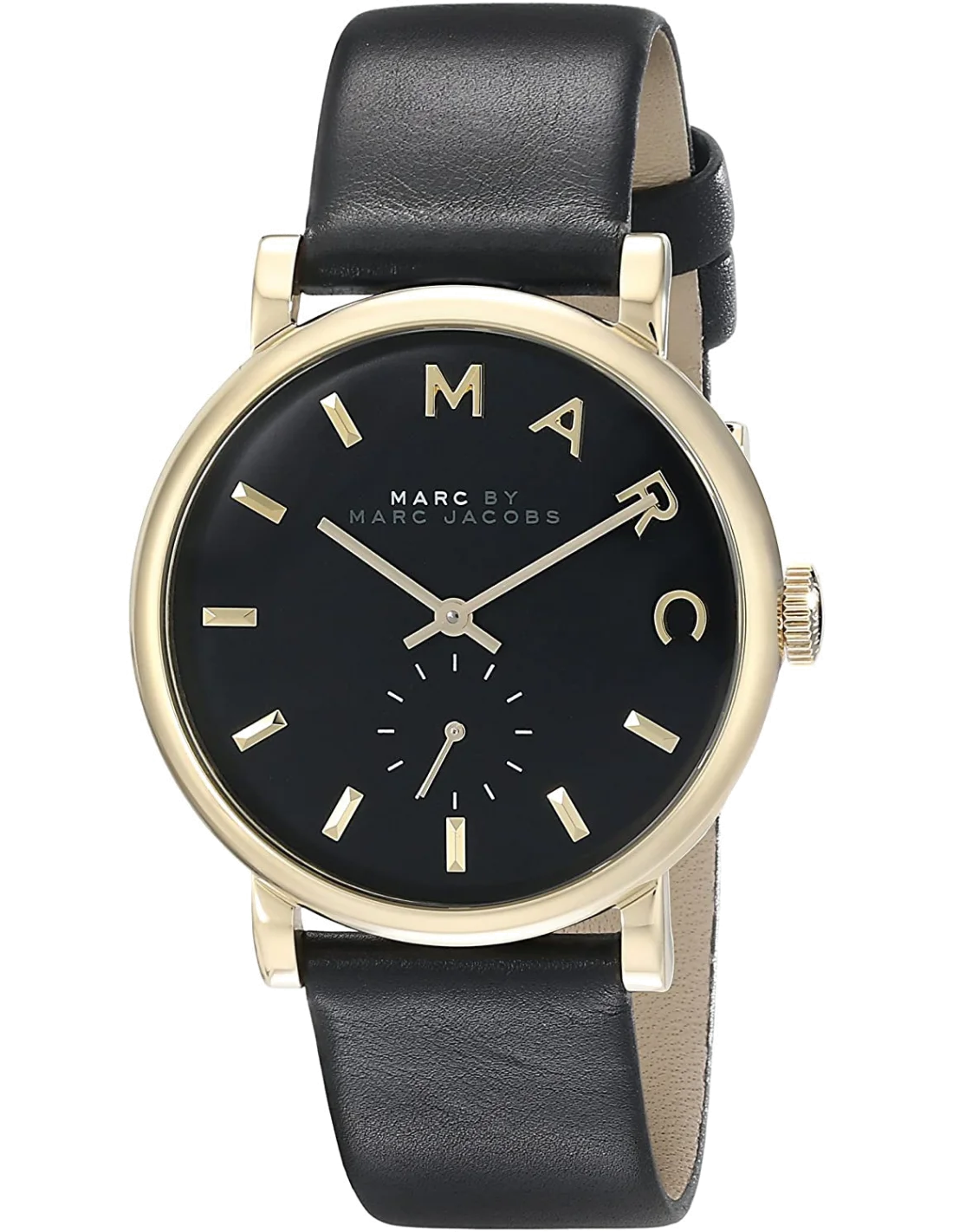 Montre Femme Marc by Marc Jacobs Baker MBM1269 - Cadran et bracelet noir, boîtier or