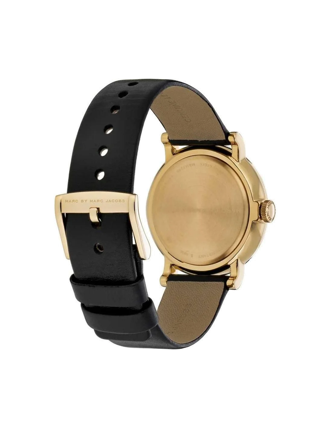 Montre Femme Marc by Marc Jacobs Baker MBM1269 - Cadran et bracelet noir, boîtier or vue 2