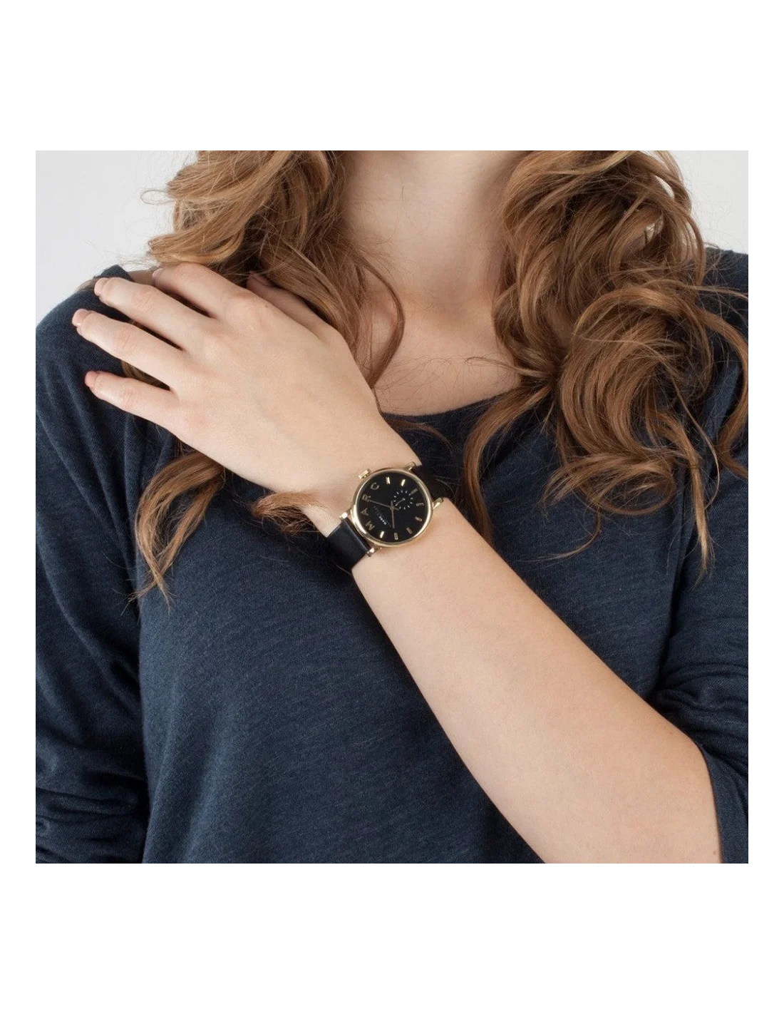 Montre Femme Marc by Marc Jacobs Baker MBM1269 - Cadran et bracelet noir, boîtier or vue 4