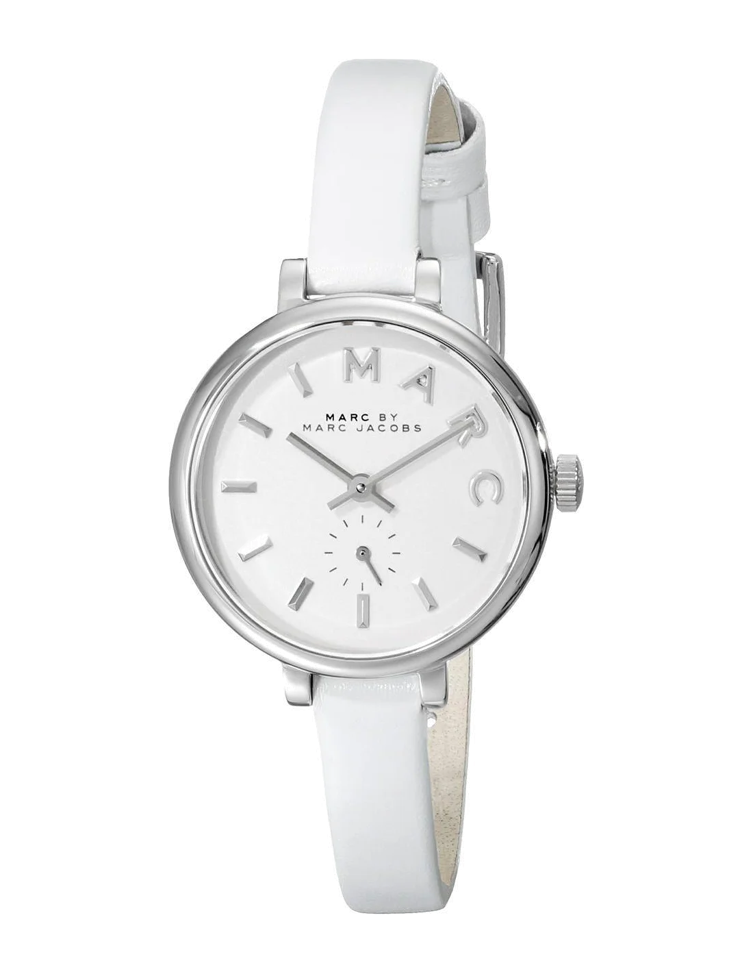 Montre Femme Marc Jacobs Sally MBM1350 - Cadran et Bracelet Cuir Blanc