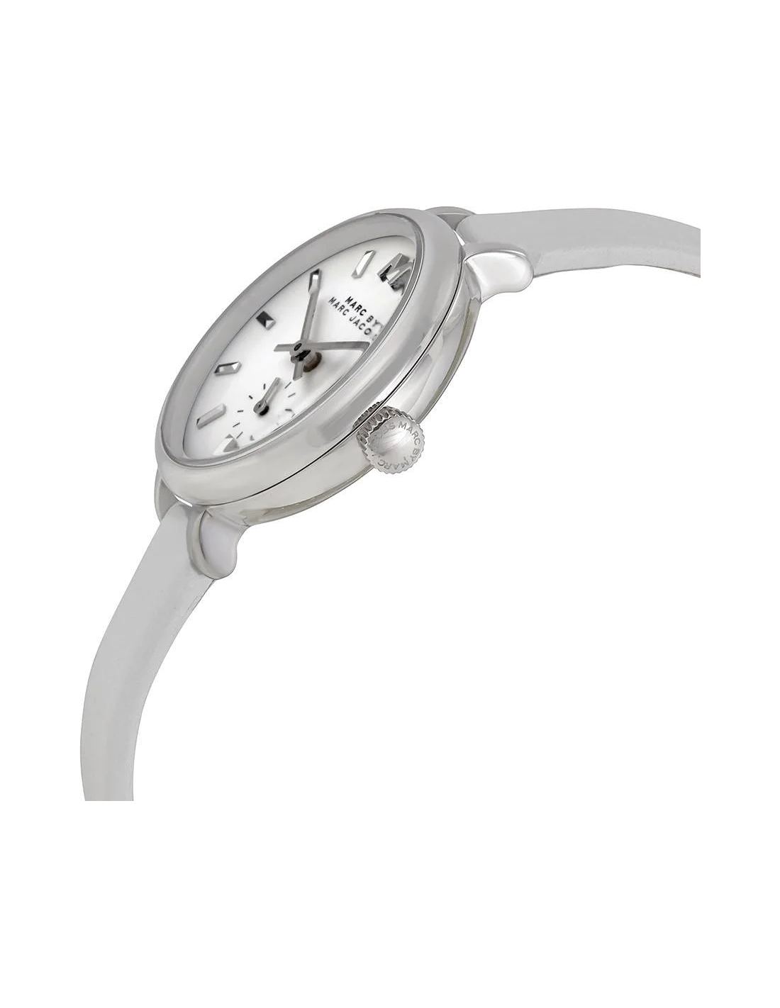 Montre Femme Marc Jacobs Sally MBM1350 - Cadran et Bracelet Cuir Blanc vue 2