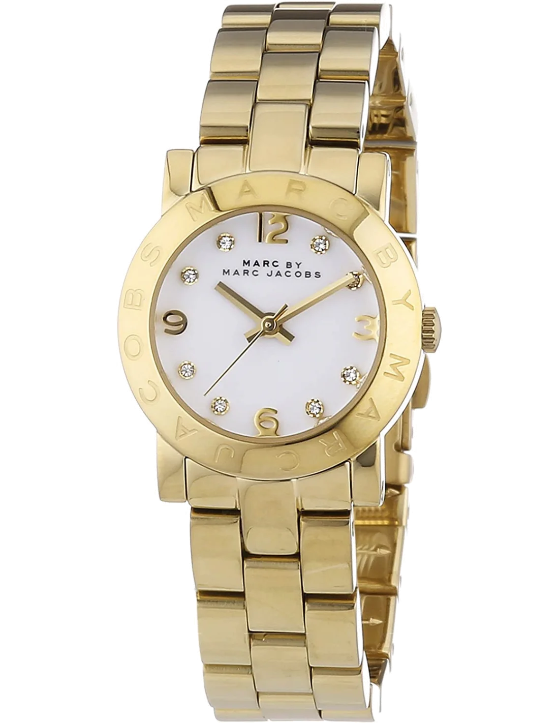 Montre Femme Marc Jacobs MBM3057 - Boîtier Acier Doré Jaune 26mm, Cadran Blanc