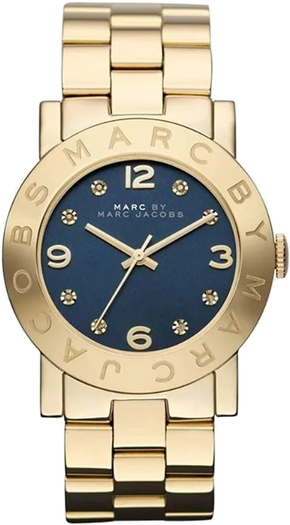 Montre Femme Marc Jacobs MBM3166 Acier Plaqué Or, Cadran Bleu