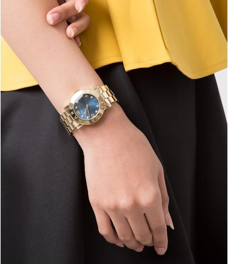 Montre Femme Marc Jacobs MBM3166 Acier Plaqué Or, Cadran Bleu vue 2