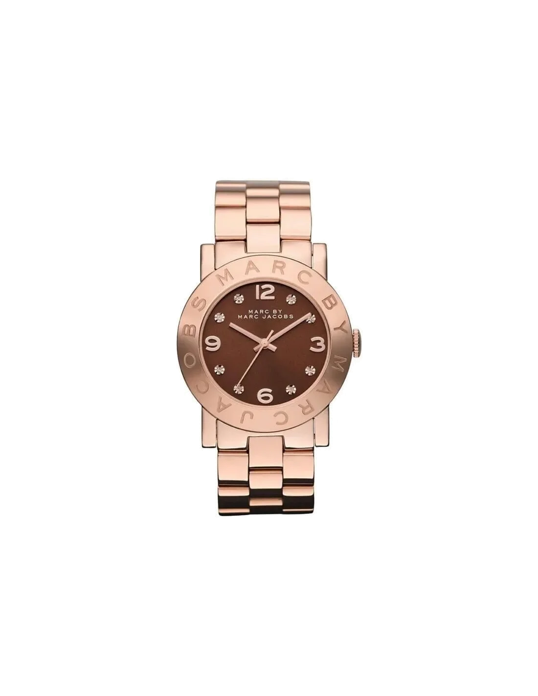 Montre Femme Marc Jacobs Amy MBM3167 Acier Or Rose Cadran Chocolat