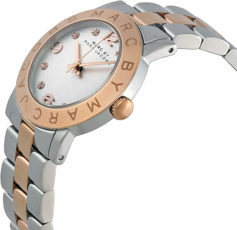 Montre Femme Marc Jacobs MBM3194 Acier Bicolore Argent et Doré Rose vue 2