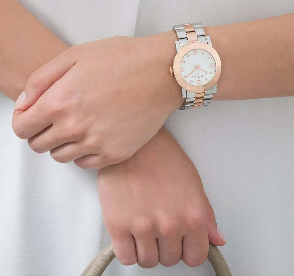 Montre Femme Marc Jacobs MBM3194 Acier Bicolore Argent et Doré Rose vue 5