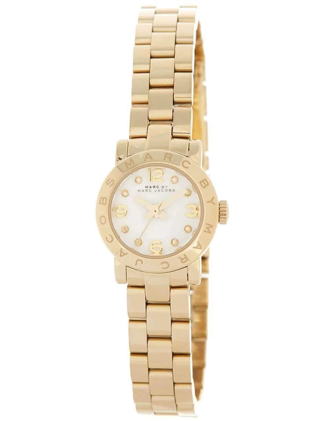 Montre Femme Marc Jacobs Amy MBM3226 Cadran Blanc 20mm Bracelet Or Acier