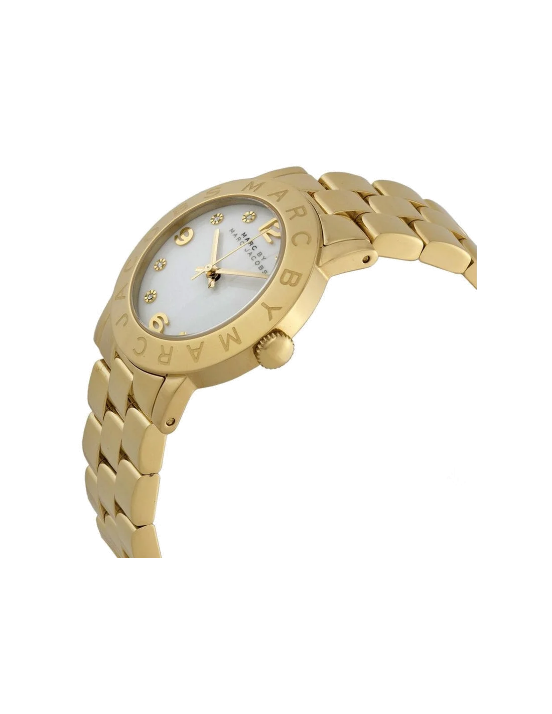 Montre Femme Marc Jacobs Amy MBM3226 Cadran Blanc 20mm Bracelet Or Acier vue 3