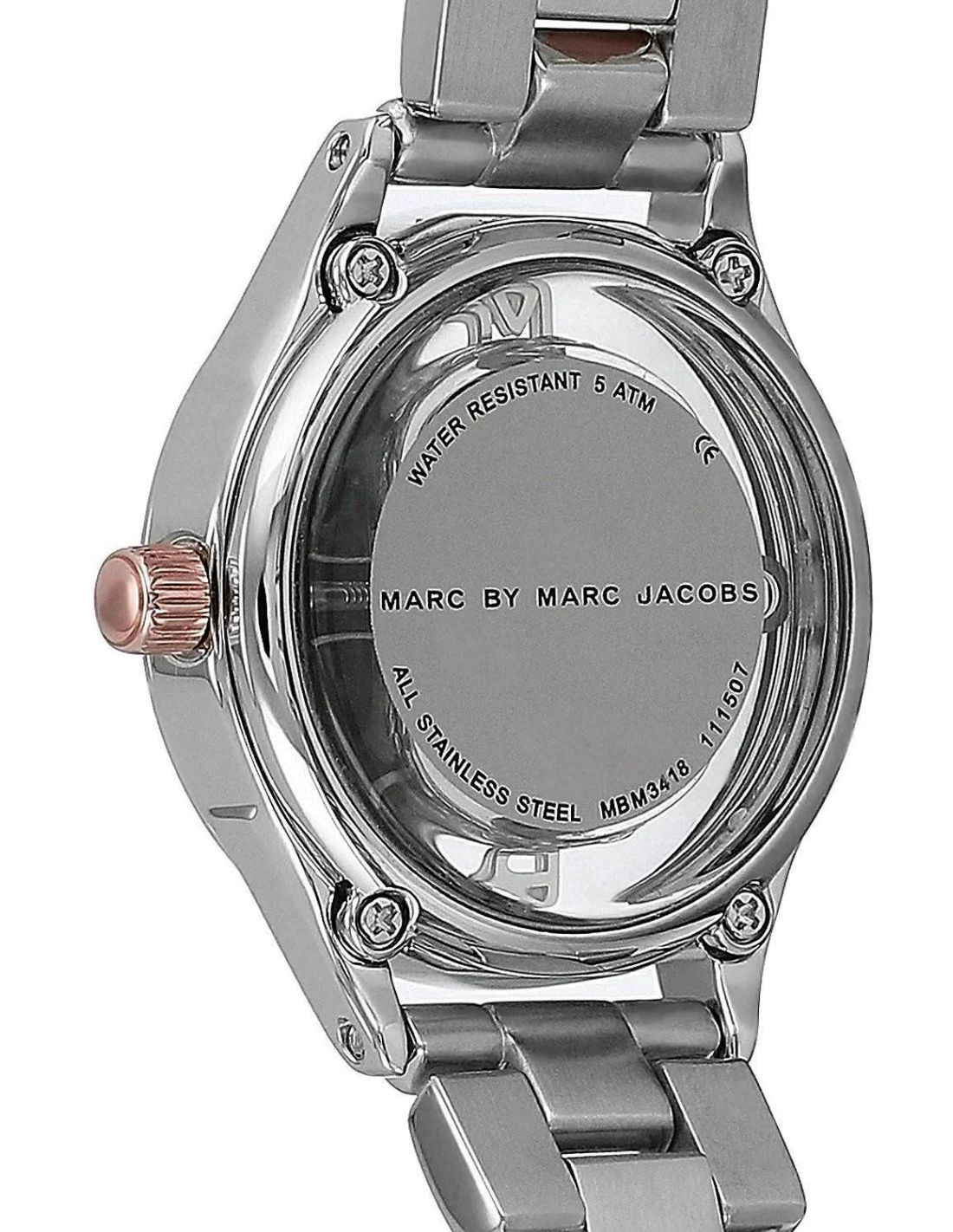 Montre Femme Marc Jacobs Tether MBM3418 en Acier Or Rose vue 2