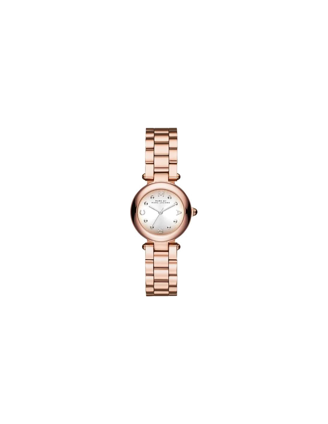 Montre Femme Marc Jacobs Dotty MJ3452 Cadran Argent Bracelet Or Rose