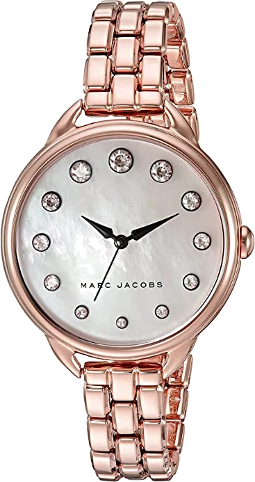 Montre Femme Marc Jacobs MJ3511 en Acier Or Rose avec Cadran Nacre et Index Cristaux