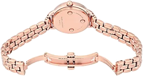 Montre Femme Marc Jacobs MJ3511 en Acier Or Rose avec Cadran Nacre et Index Cristaux vue 3
