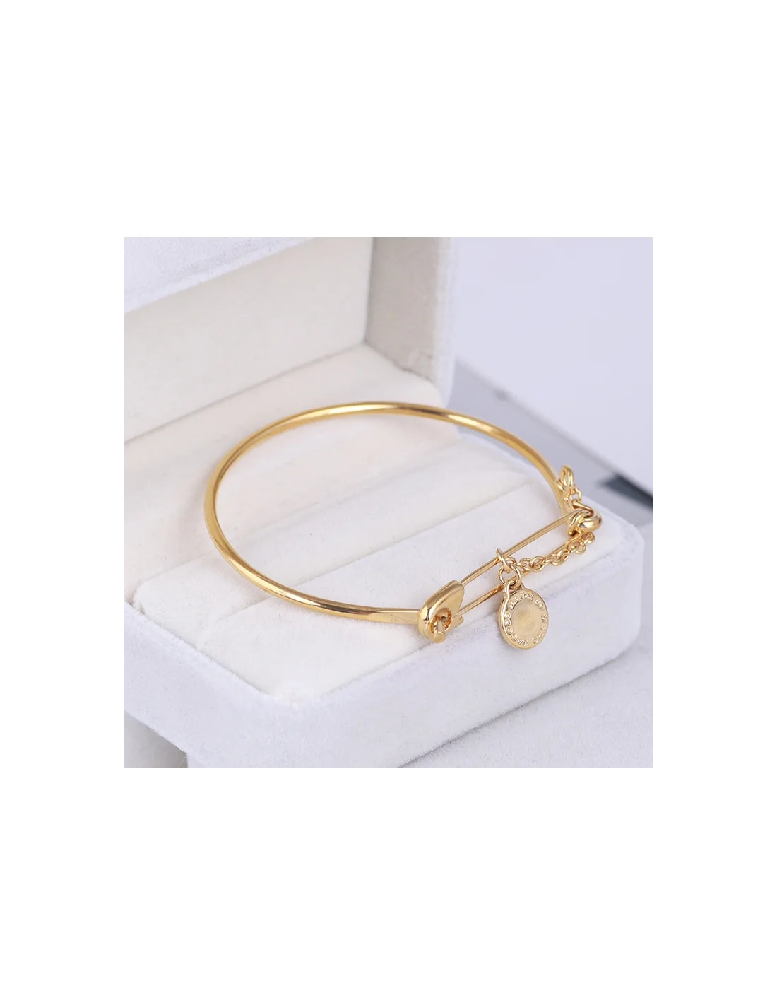 Bracelet Marc by Marc Jacobs épingle de sureté en acier inoxydable doré vue 2