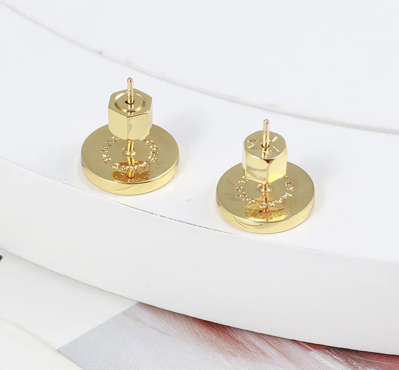 Boucles d'oreilles femme Marc by Marc Jacobs disque rouge acier doré - Réf. 106673 vue 4