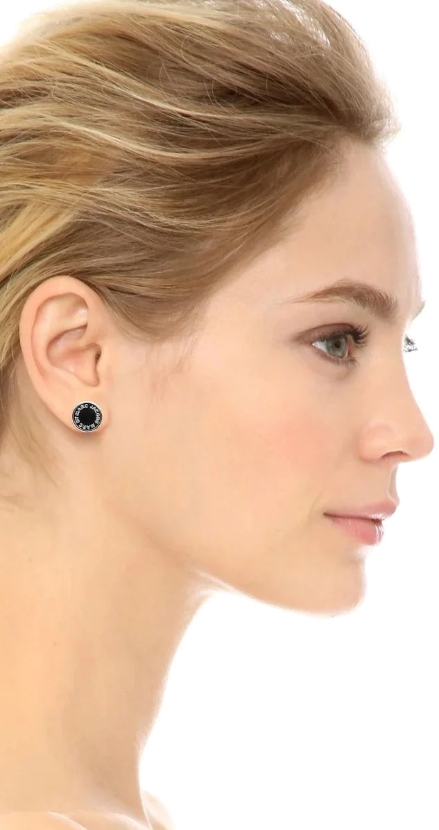 Boucles d'oreilles femme Marc by Marc Jacobs disque noir acier inoxydable - Réf. 106674 vue 5