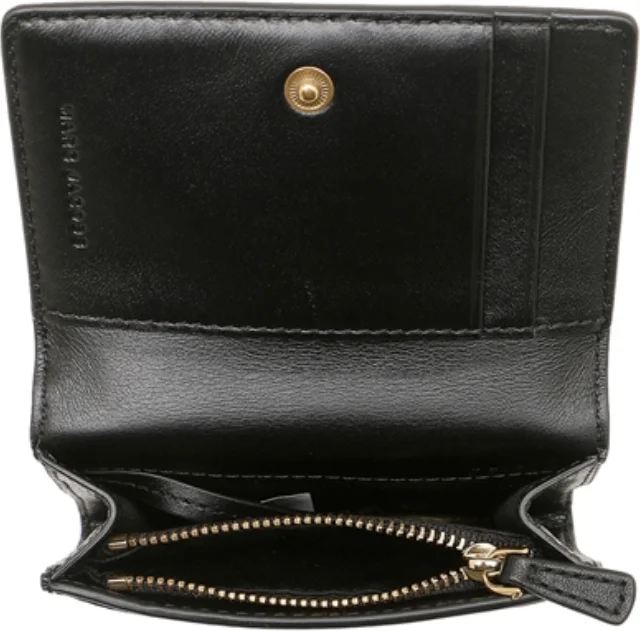 Portefeuille Marc Jacobs double J en cuir véritable noir vue 5