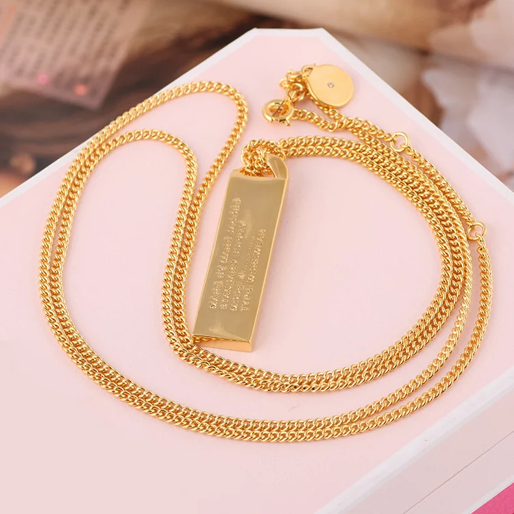 Collier chaine Marc by Marc Jacobs en acier plaqué doré avec plaque logo - Réf. M3PE597/80096 vue 6