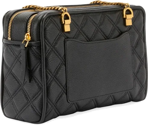 Sac à main femme Marc Jacobs The Status en cuir matelassé noir, référence M0015817-001 vue 2