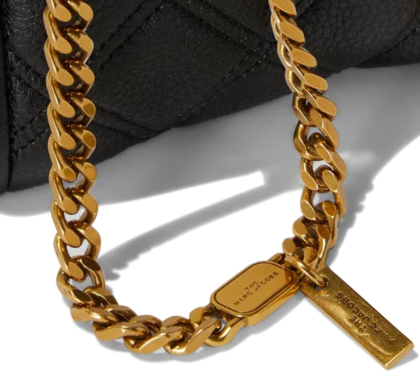 Sac à main femme Marc Jacobs The Status en cuir matelassé noir, référence M0015817-001 vue 5