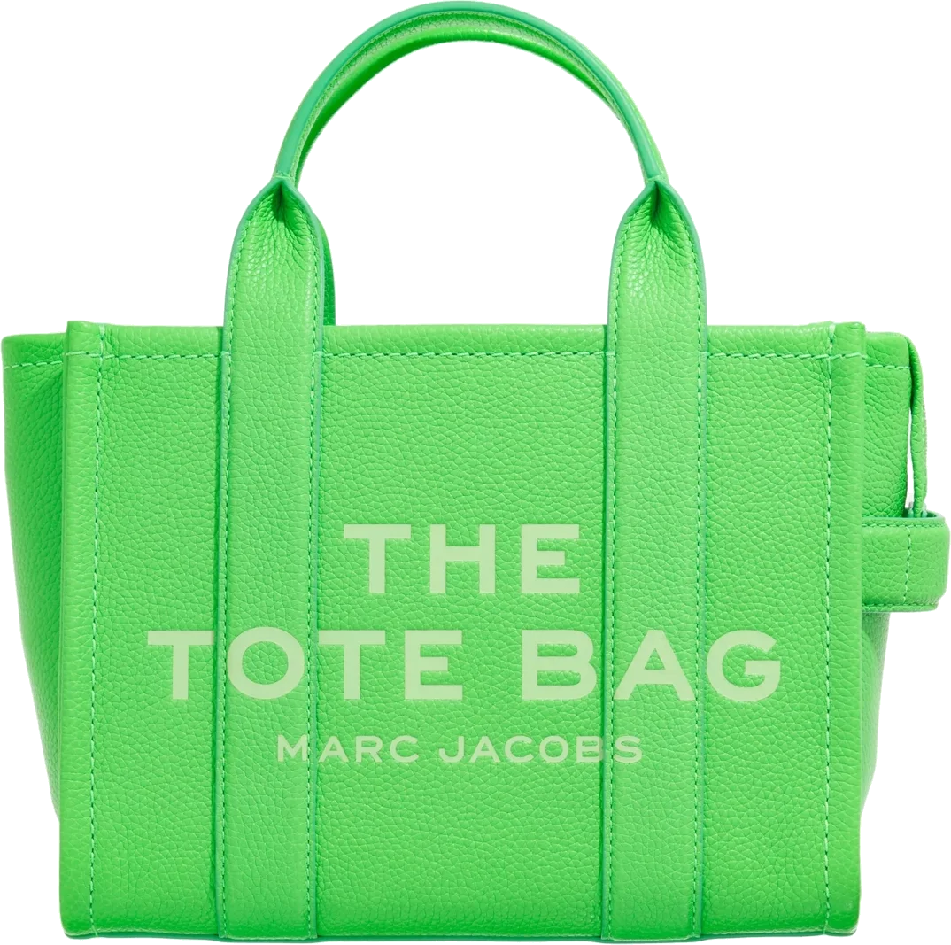 Sac à main Marc Jacobs The Mini Tote Bag - Réf. H009L01SP21-348 - Vert fluo en cuir grainé pour Femme