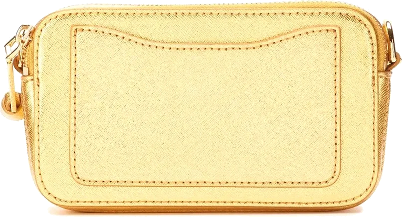 Sac à main bandoulière Marc Jacobs The Snapshot, cuir métallique doré, réf. M0015323-710 vue 2