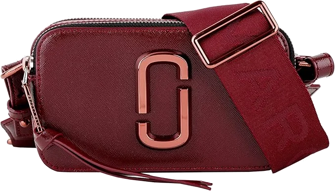 Sac à main bandoulière Marc Jacobs The Snapshot Bordeaux pour femme - Réf. M0015476-615