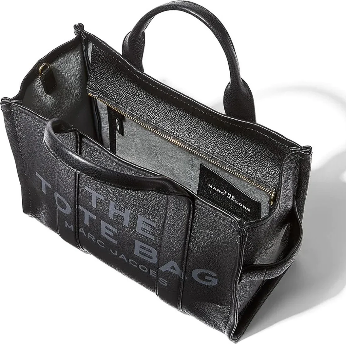 Sac à main Marc Jacobs Medium The Tote Bag en cuir grainé - Réf. H004L01PF21-001 vue 4