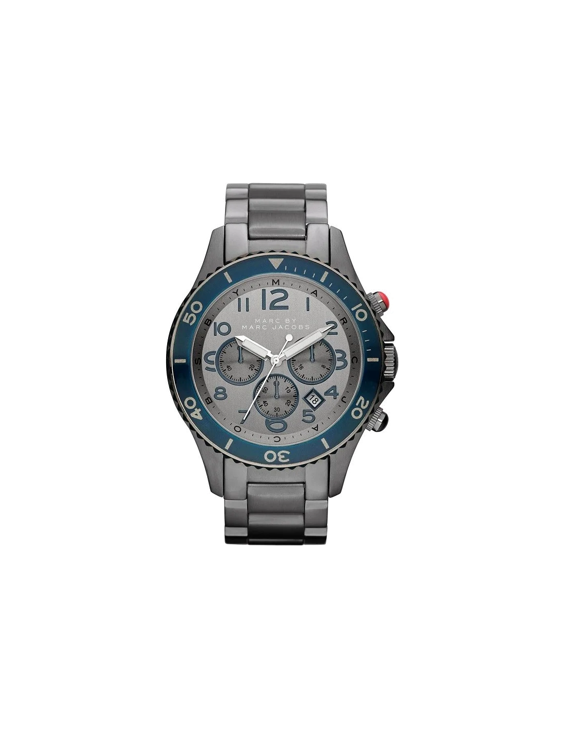 Montre Homme Marc by Mac Jacobs Metal Rock Chrono MBM5028 Multifonction Bracelet argenté
