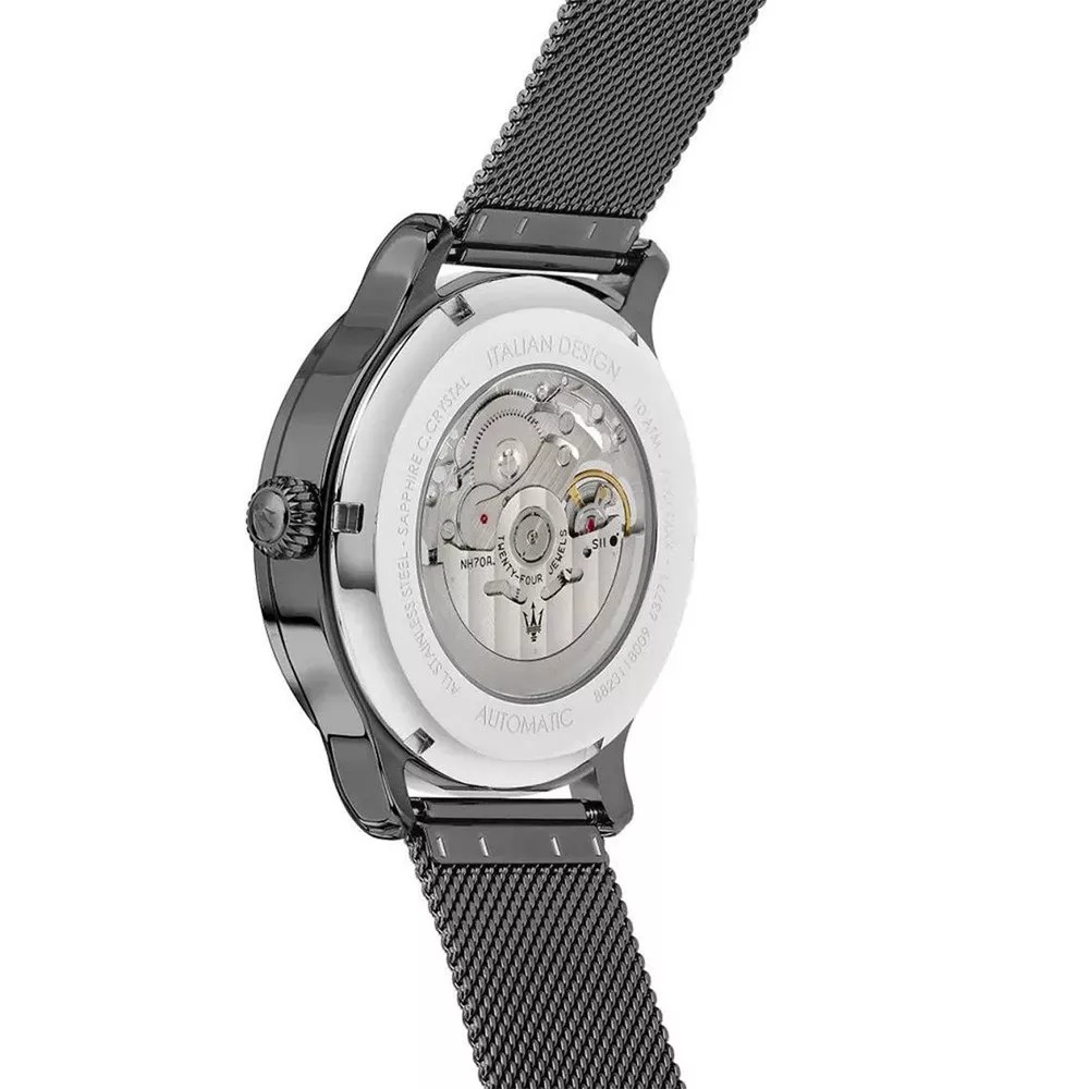 Montre Maserati Epoca Automatique Squelette 42mm Acier Noir R8823118002 pour Homme vue 5