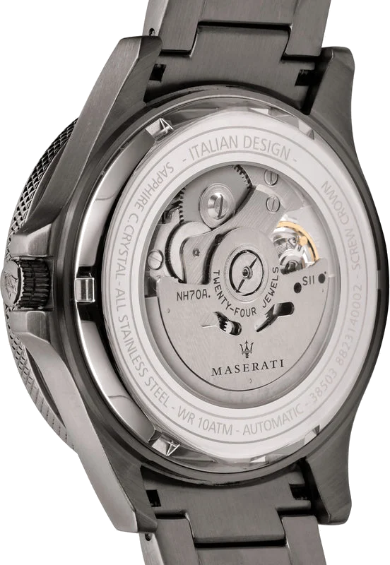 Montre Homme Maserati Sfida R8823140001 Automatique Cadran Squelette Bleu Acier Gris vue 2