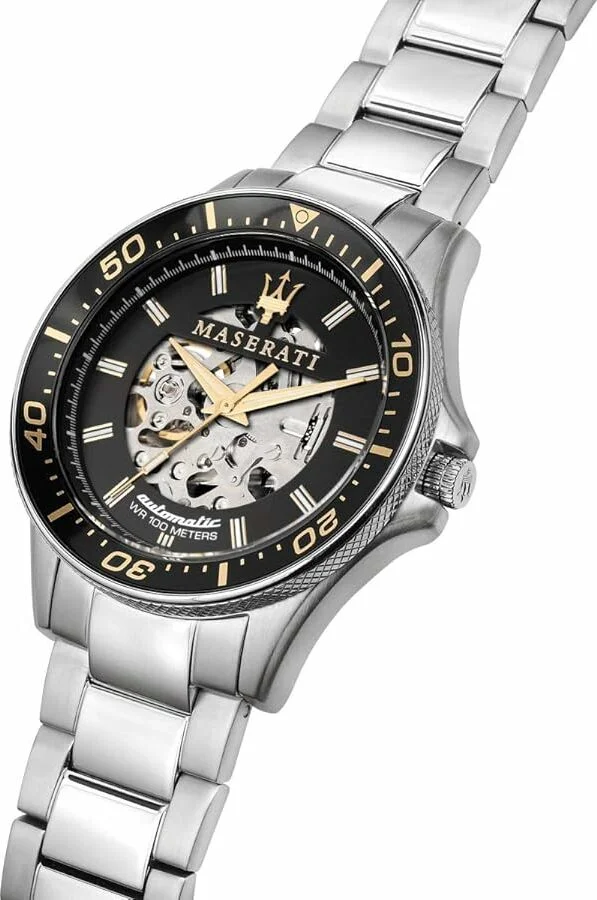 Montre Homme Maserati Sfida R8823140002 Cadran Squelette Automatique Acier Argent vue 2