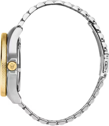 Montre Homme Maserati Automatique Sfida R8823140010 bracelet acier bicolore cadran squelette vue 2