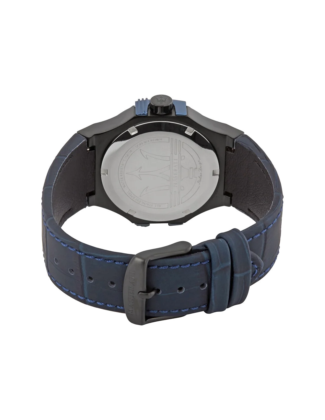 Montre Homme Maserati Potenza R8851108007 - Boîtier et bracelet bleu vue 3