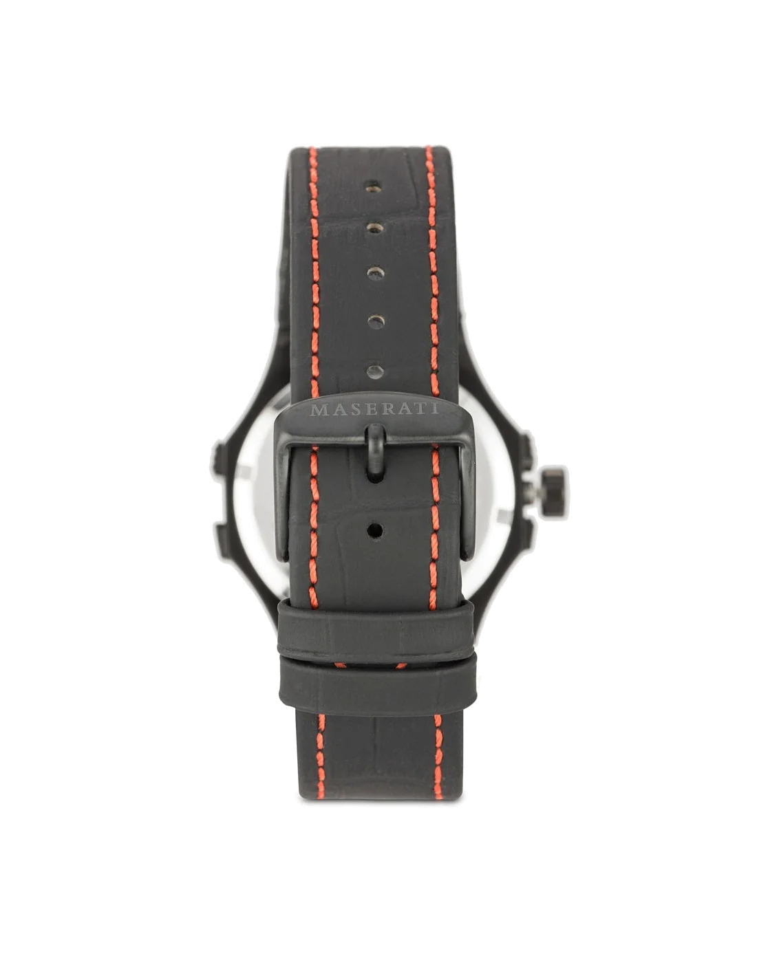 Montre Homme Maserati Potenza R8851108010 Cadran Noir Bracelet Cuir Rouge vue 3