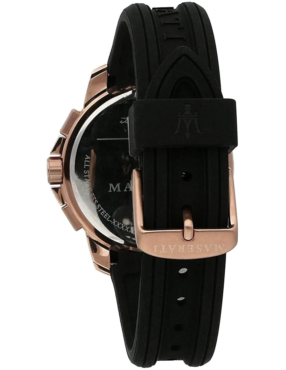 Montre Homme Maserati Chronographe 44mm Acier Or Rose R8851123008 bracelet en acier Noir vue 2