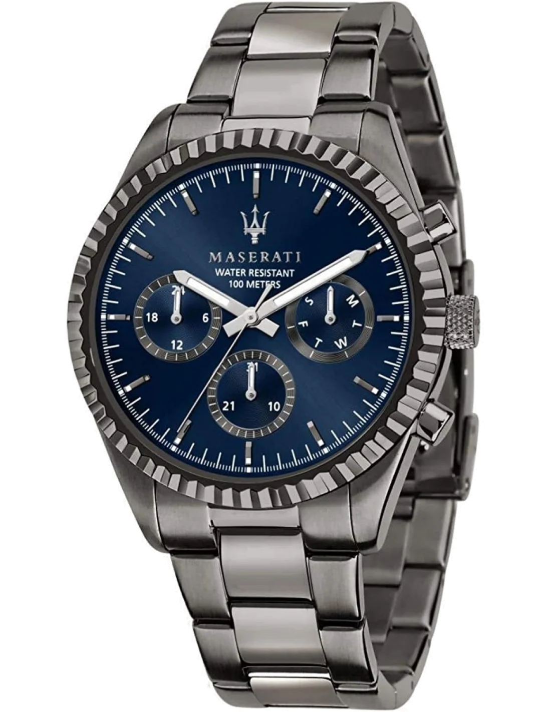 Maserati Competizione R8853100019 - Montre Homme Sport en Acier Gris et Cadran Bleu