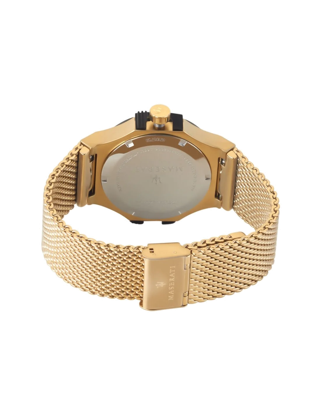 Montre Homme Maserati Potenza R8853108006 - Boîtier et bracelet maille milanaise en acier doré vue 3