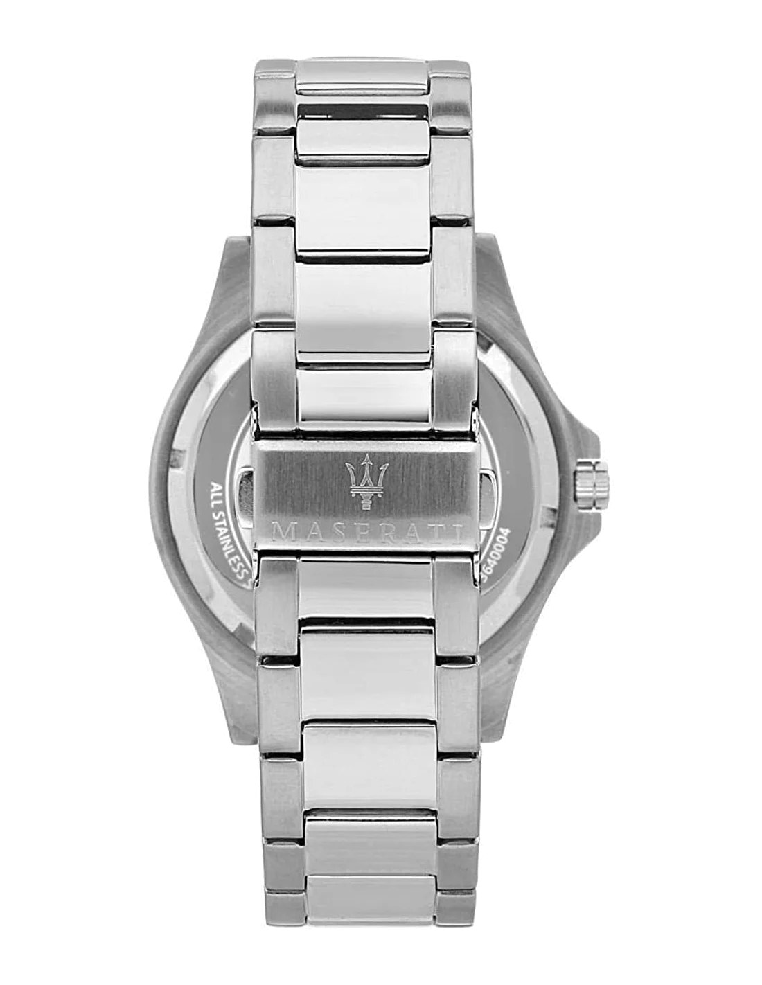 Montre Homme Maserati Sfida R8853140002, boîtier et bracelet acier argent, cadran noir vue 2