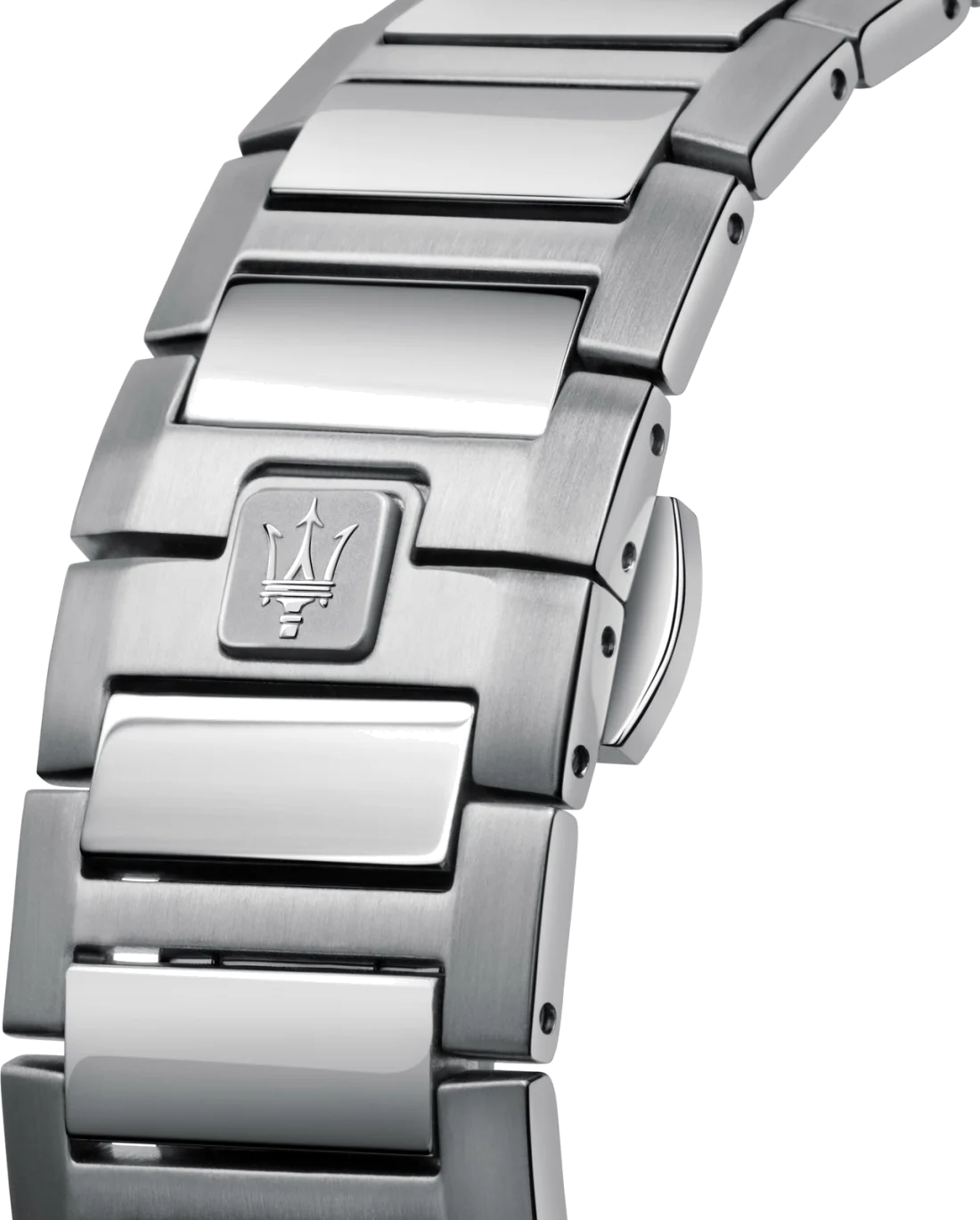 Montre Homme Maserati Stile R8853142003, boîtier et bracelet acier inoxydable argent, cadran noir vue 3