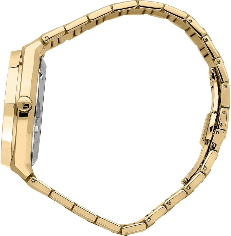 Montre Homme Maserati Stile R8853142004, boîtier et bracelet acier doré jaune vue 3