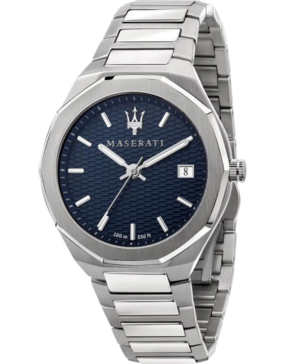 Montre Homme Maserati Stile R8853142006 - Boîtier Acier, Cadran Octogonal Bleu