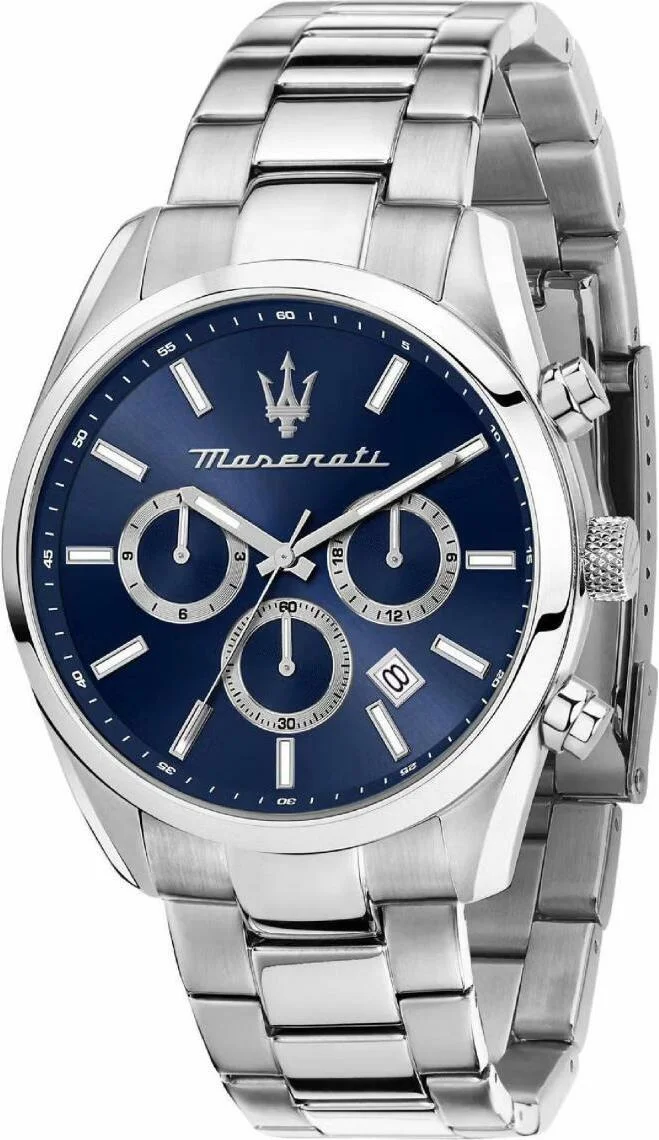Montre Homme Maserati R8853151005 Acier Argenté Cadran Bleu