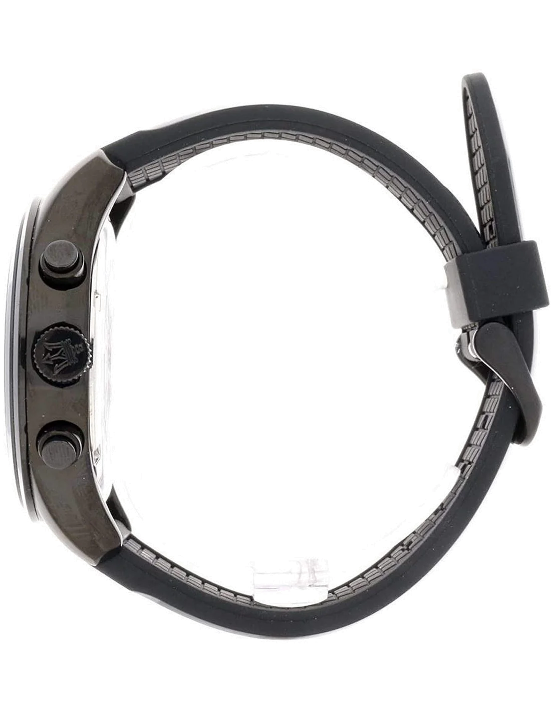 Montre Homme Maserati Traguardo - Cadran noir, boîtier noir, bracelet polyuréthane - Réf. R8871612004 vue 2