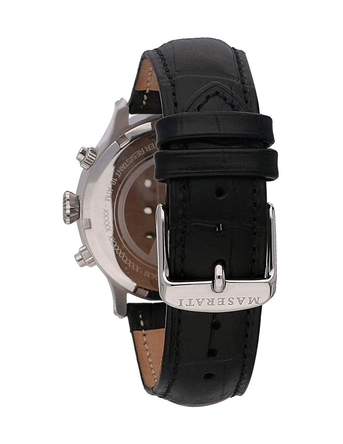 Maserati Ricordo R8871633001 - Montre Homme Cadran Argent, Bracelet Cuir Noir vue 2