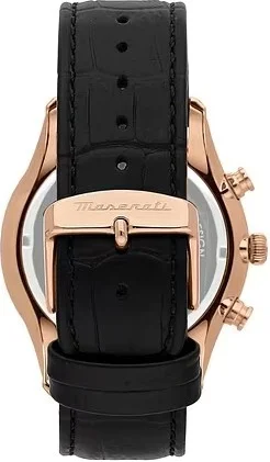 Montre Homme Maserati R8871646001 Chronographe Cadran Noir Boîtier Or Rose vue 3