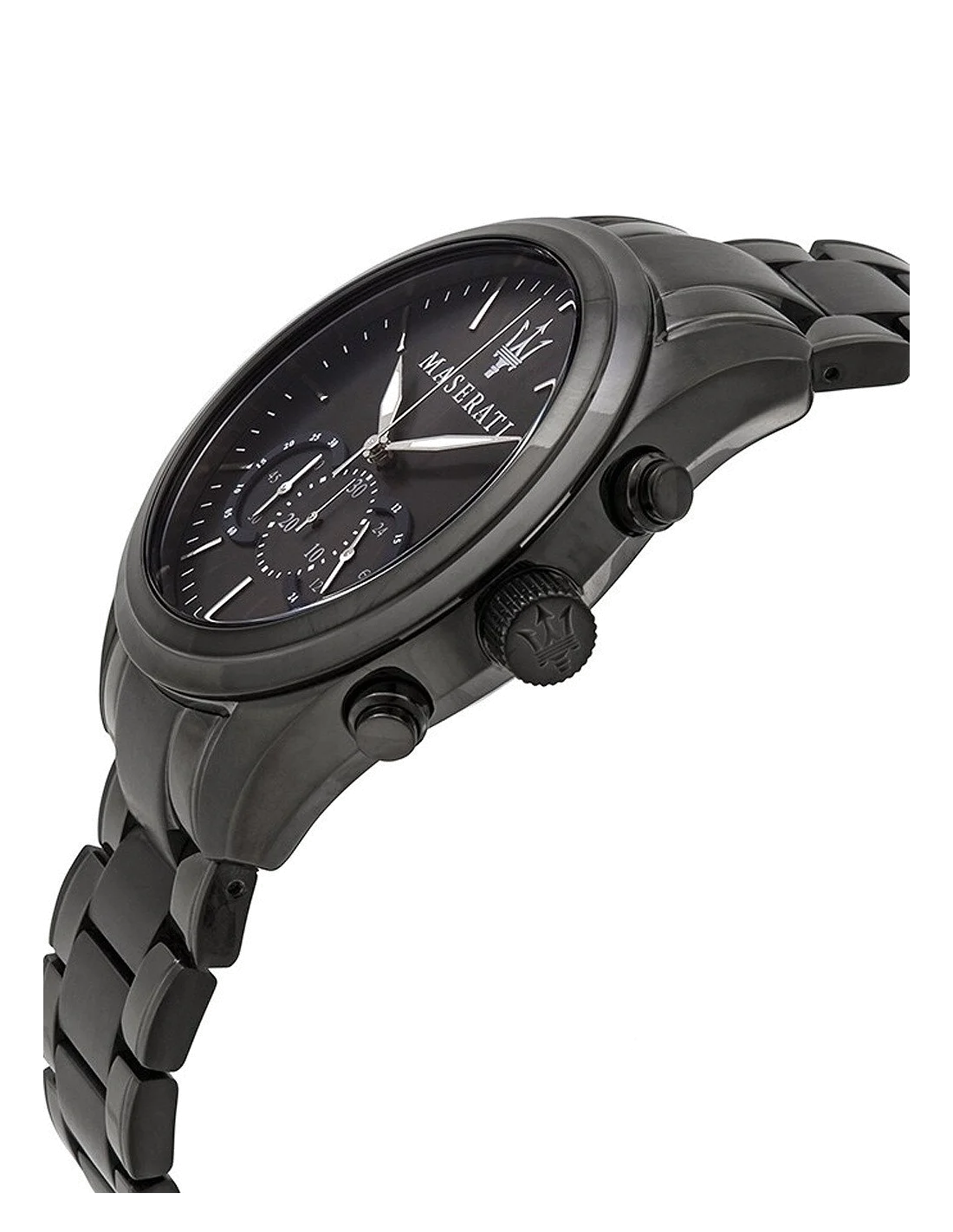 Montre Homme Maserati Traguardo R8873612002, boîtier et bracelet acier noir vue 2