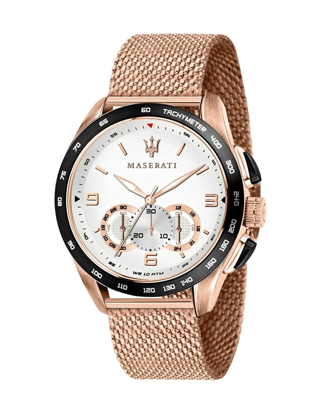 Montre Homme Maserati Traguardo R8873612011 - Boîtier et Bracelet Maille Milanaise Or Rose